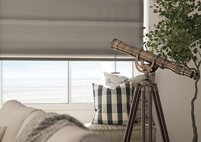 Loxley, Brown Canvas - Motorised Roman Blind - Image 5